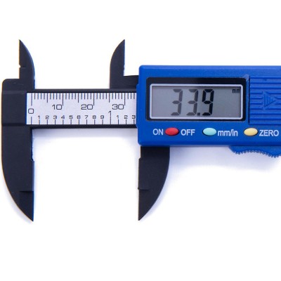 Vernier Caliper 100mm Digital LCD Plastic Gauge Micrometer Ruler Carbon Fiber Measuring Tool