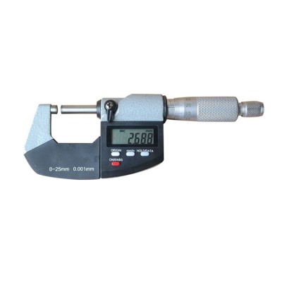 Digital micrometer 0-25mm range with 0.001mm resolution